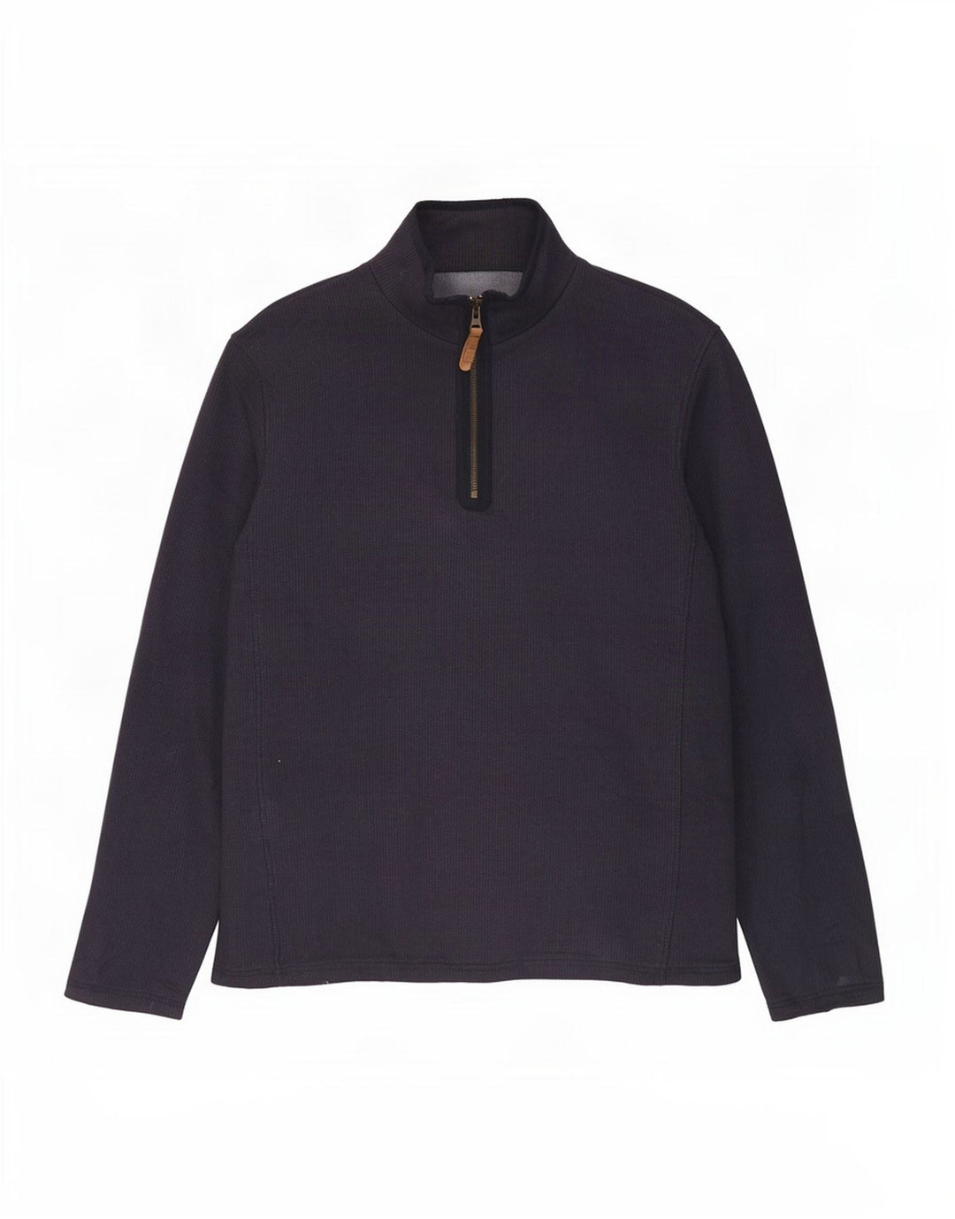 Felpa da uomo con collo con zip Mountain Warehouse Maglione medio in cotone blu navy