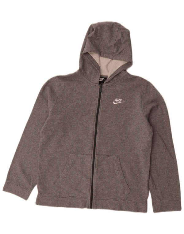 Felpa con cappuccio e zip Nike da ragazzo 13-14 anni XL in cotone grigio
