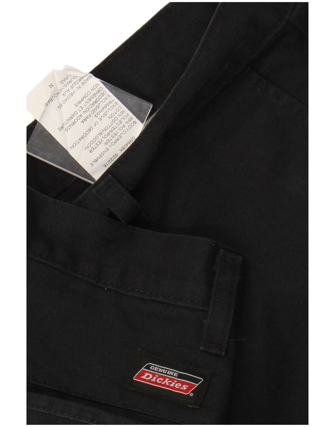 Pantaloncini chino da uomo DICKIES W32 poliestere nero medio