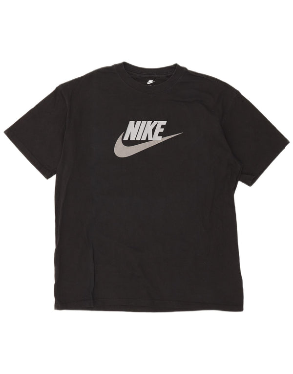 T-shirt grafica da uomo Nike Loose Fit, taglia grande, in cotone nero