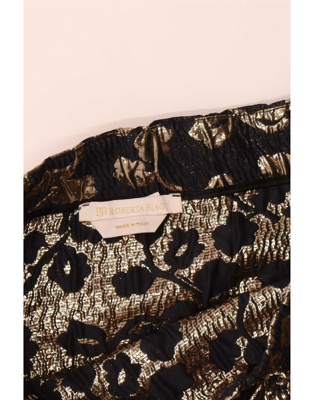 Gonna a trapezio da donna vintage W30 media nera floreale
