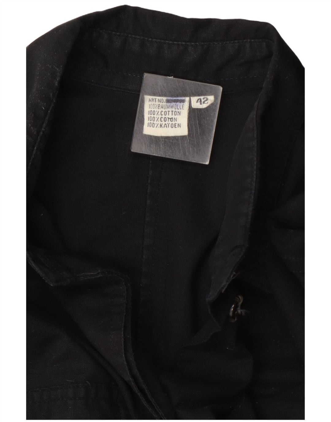 Tuta vintage da donna a maniche lunghe IT 42 cotone medio nero
