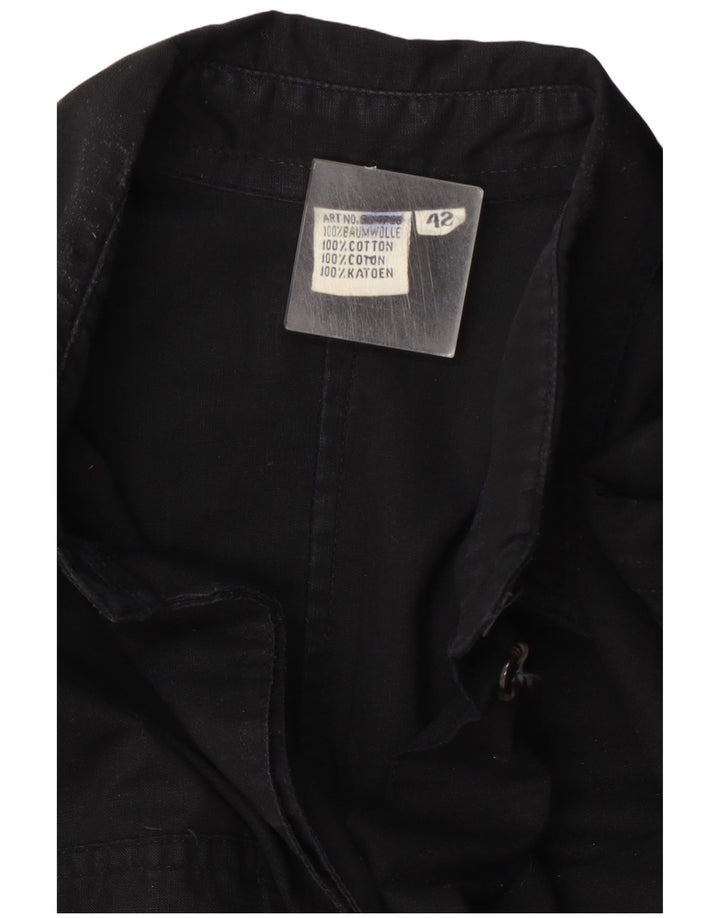 Tuta vintage da donna a maniche lunghe IT 42 cotone medio nero