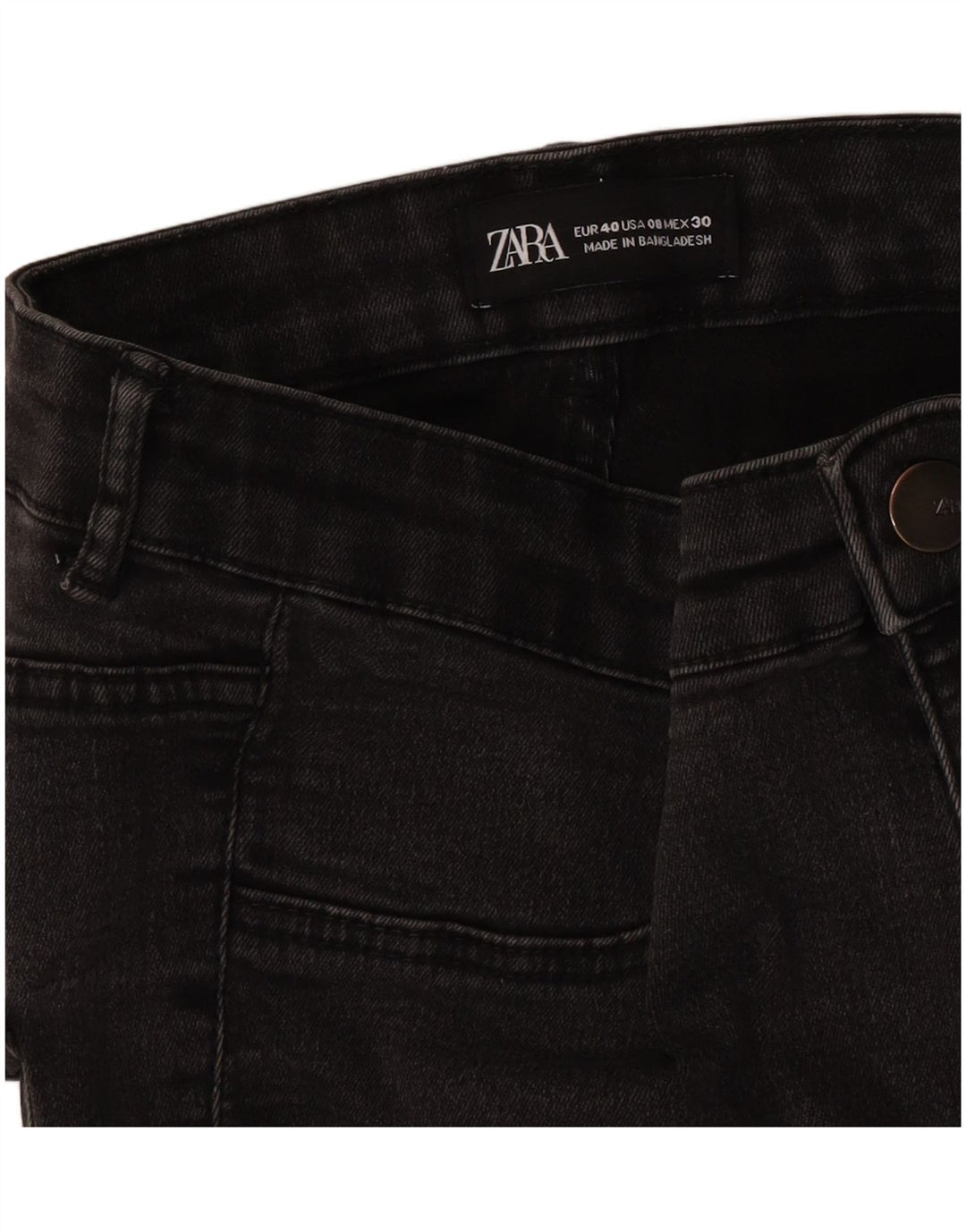 Jeans skinny effetto invecchiato da donna Zara EU 40 medio W30 L28 neri