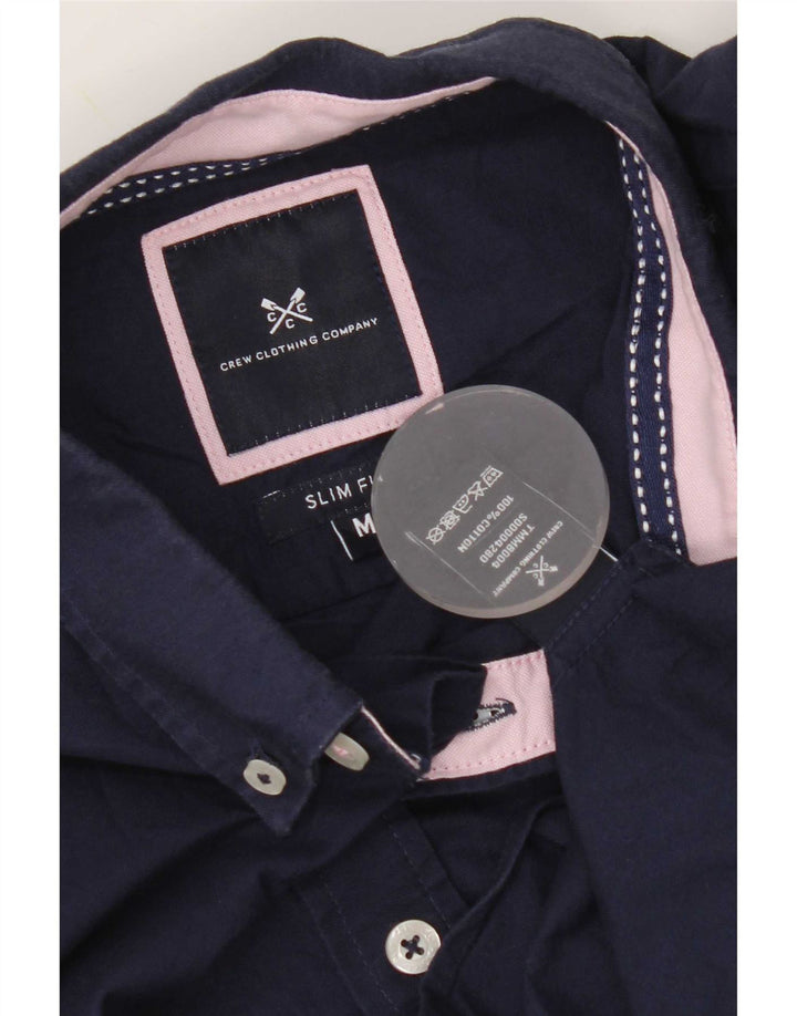 Crew Clothing Camicia slim fit da uomo in cotone blu navy medio