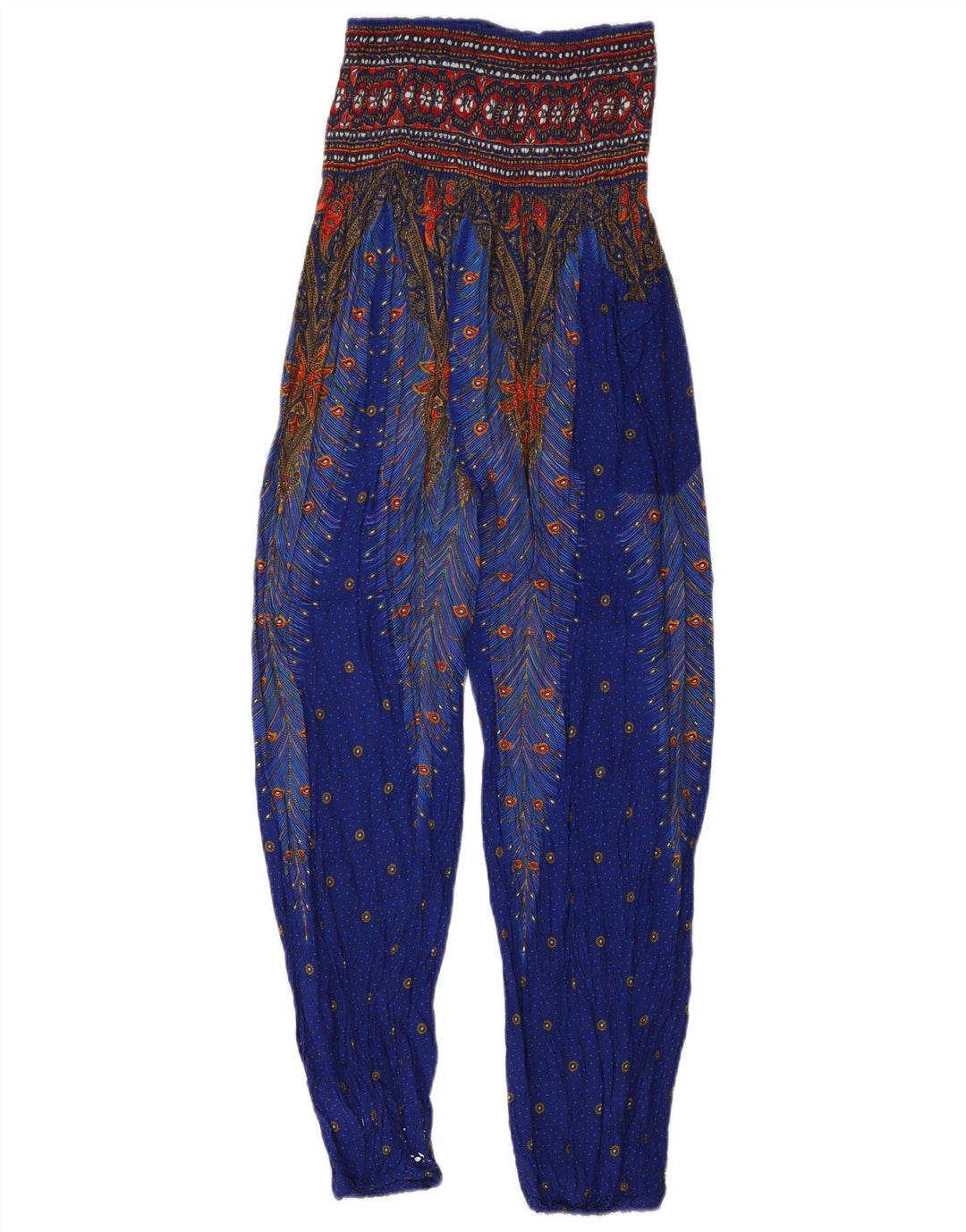 Pantaloni Harem vintage da donna W26 L27 Blu Paisley