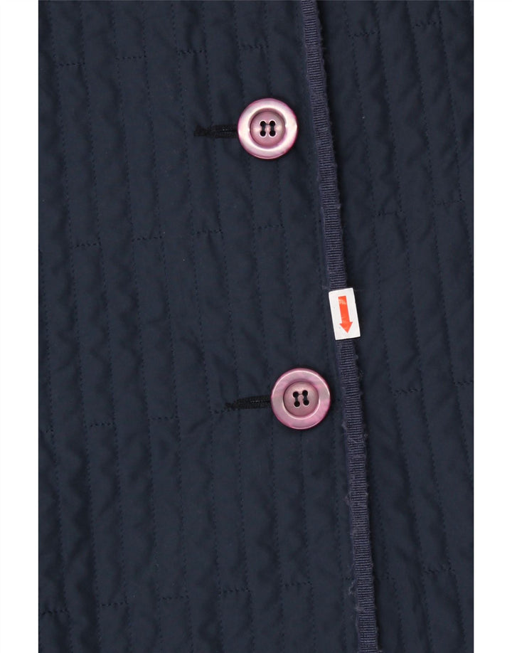 MARINA RINALDI Womens 3 Button Blazer Jacket Size 25 Large Navy Blue