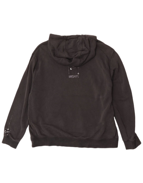 Felpa con cappuccio grafica Nike da uomo XL in cotone nero