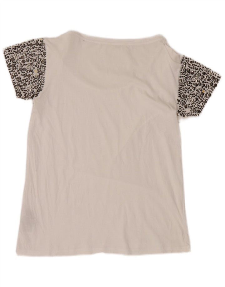 T-shirt da donna Guess UK 8 piccola in cotone bianco