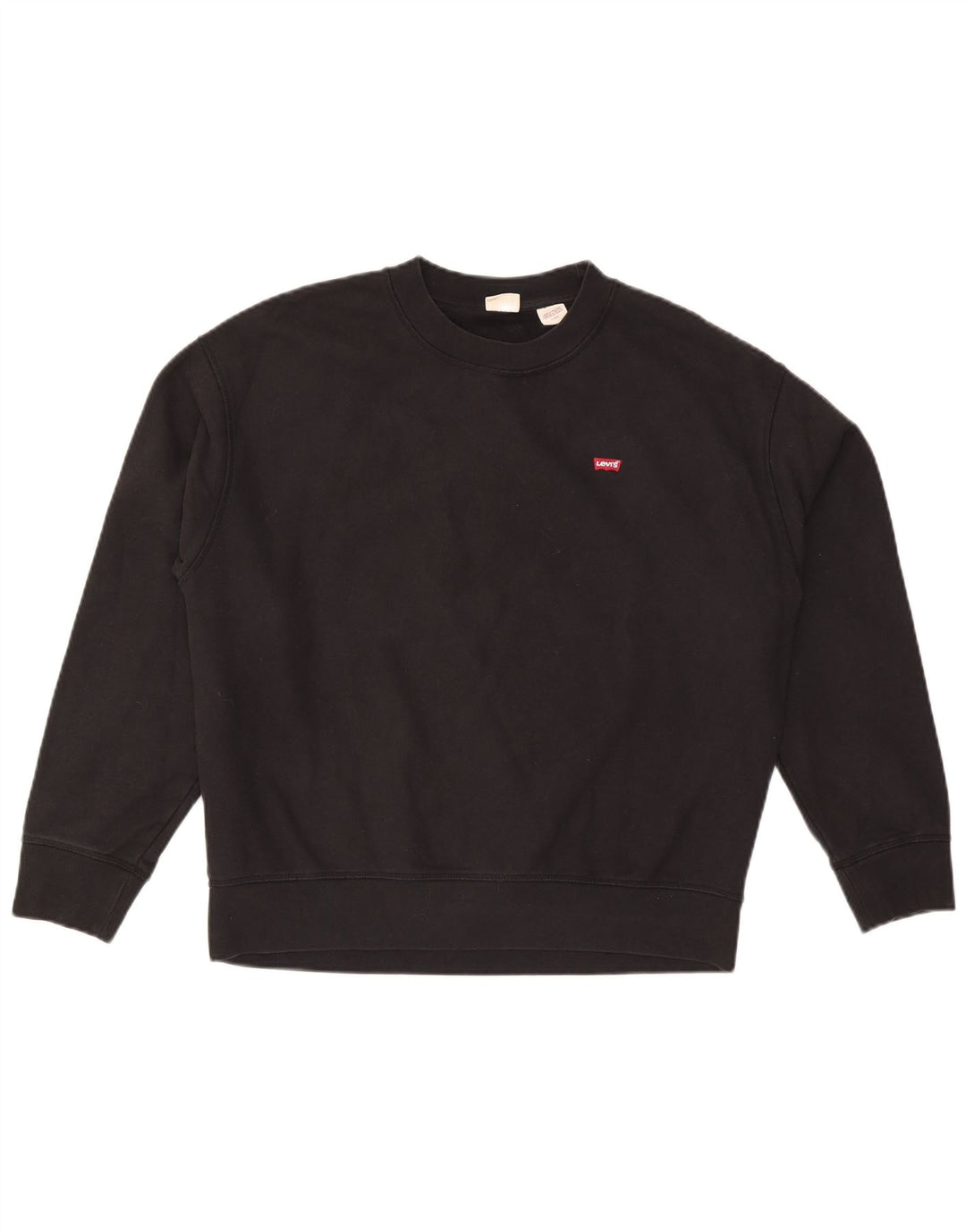 Levi's Uomo Felpa Maglione Grande Cotone Nero