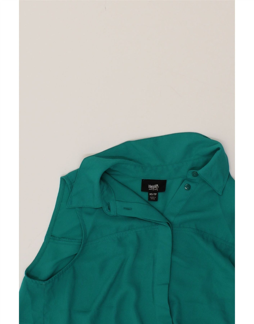 MOSSIMO Womens Sleeveless Shirt Blouse UK 6 XS Green Polyester Vintage Mossimo and Second-Hand Mossimo from Messina Hembry 