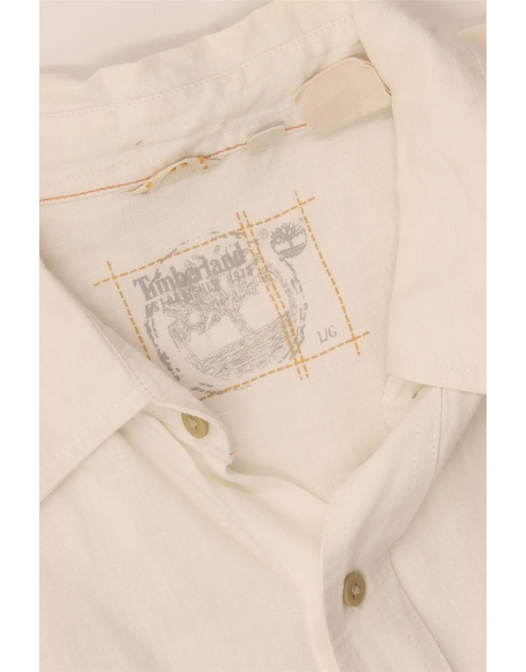 TIMBERLAND Mens Shirt XL White Vintage Timberland and Second-Hand Timberland from Messina Hembry 