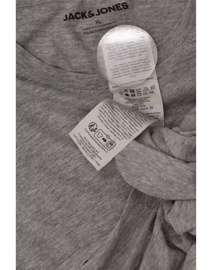 T-shirt da uomo Jack & Jones Top XL in cotone grigio