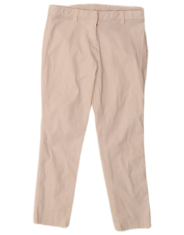 Pantaloni Cropped Kappa Donna IT 38 XS W28 L24 Cotone Bianco