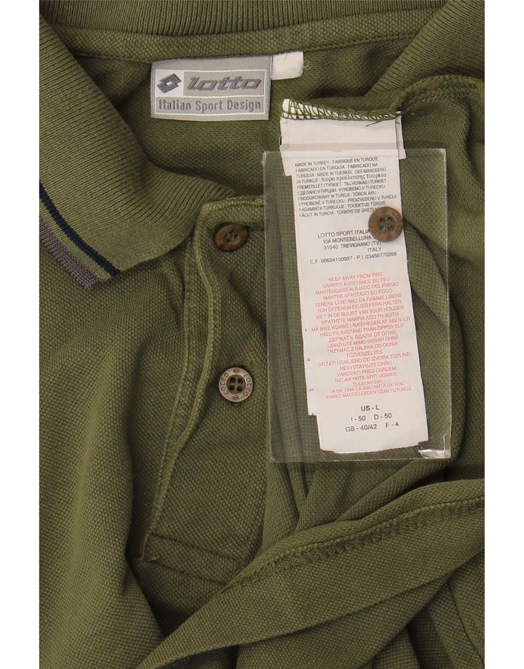 Polo da uomo LOTTO IT 50 cotone kaki medio