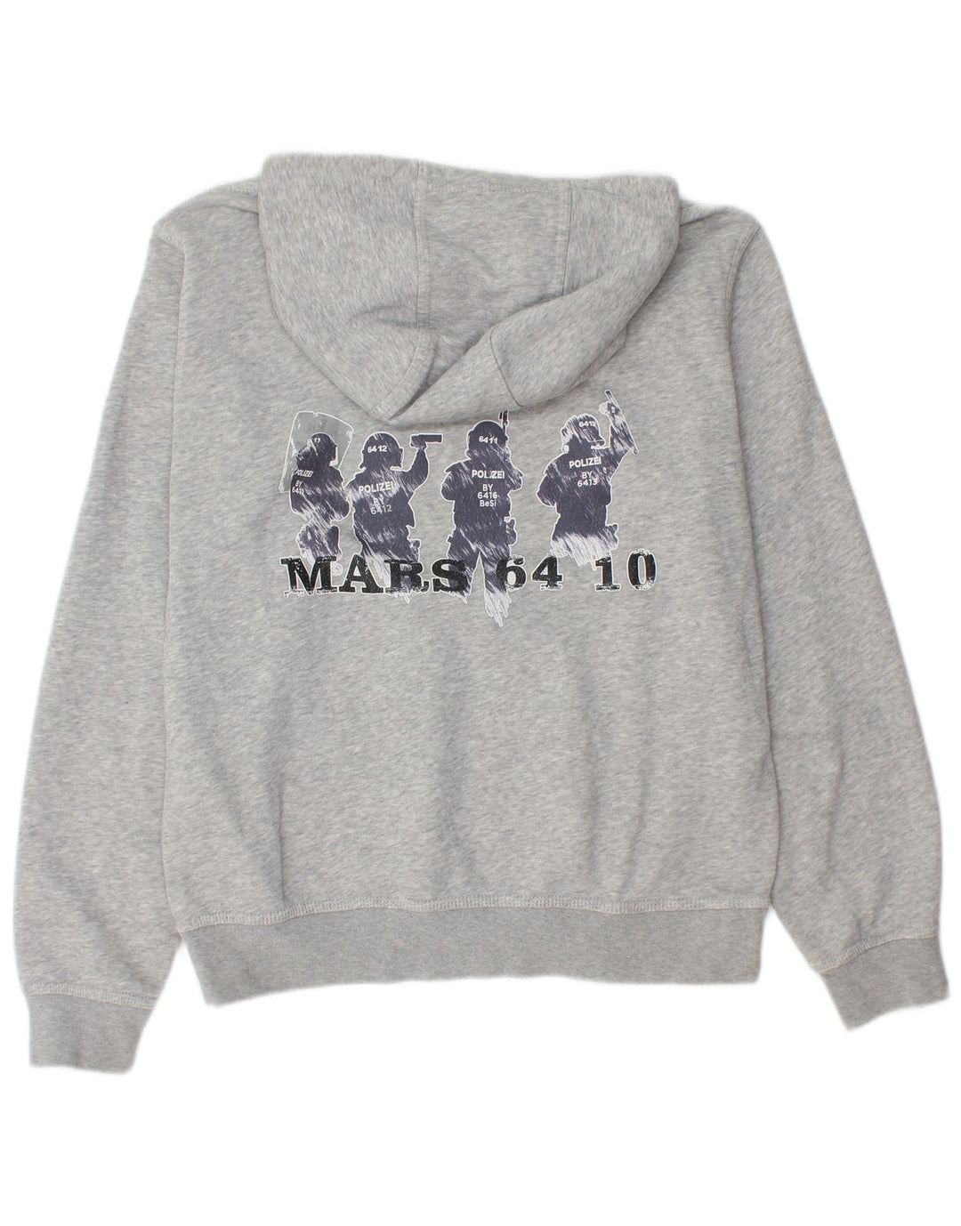 Felpa con cappuccio grafica Nike da uomo in cotone chiazzato grigio medio