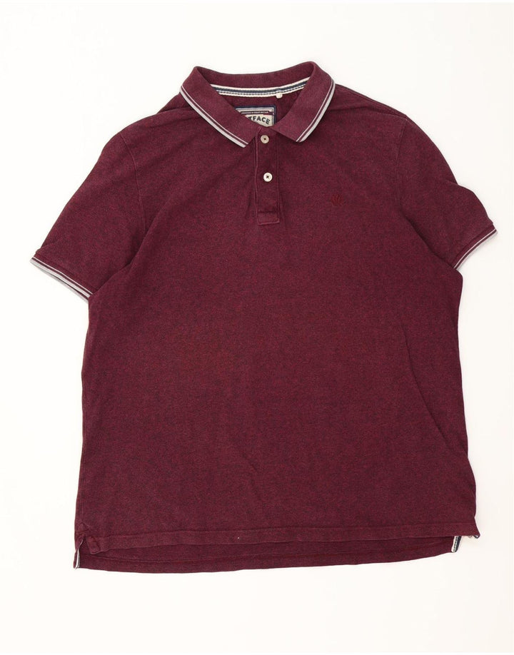 Polo da uomo Fat Face 3XL cotone a righe marrone
