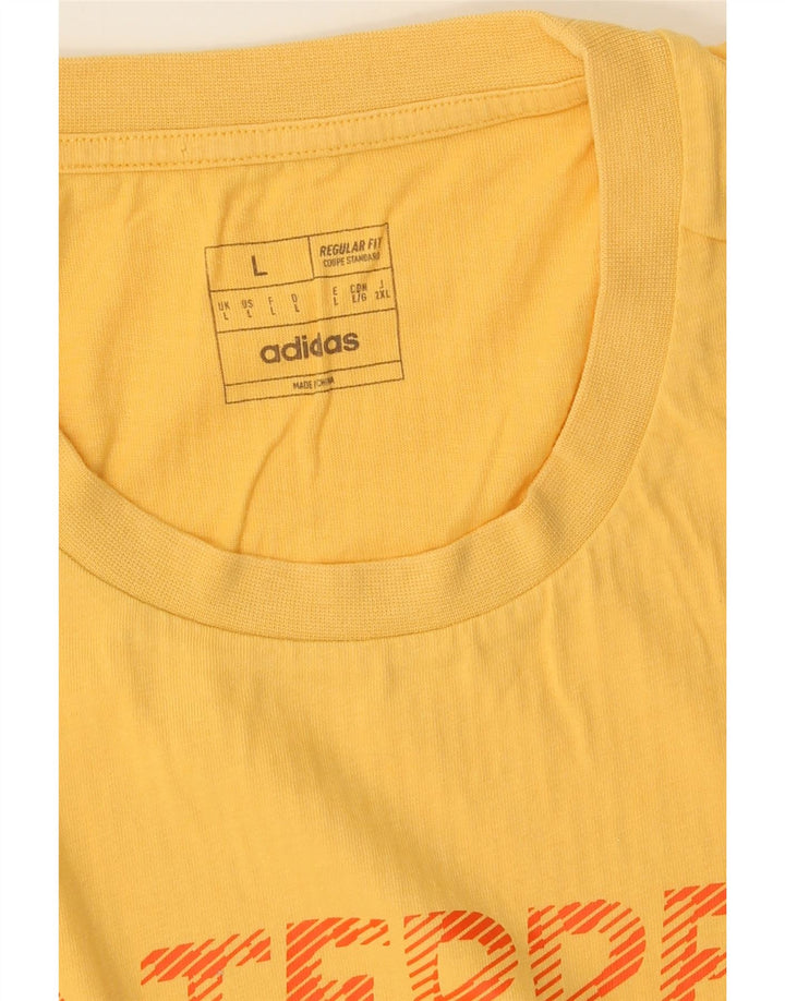 T-shirt grafica ADIDAS Terrex vestibilità regolare da uomo grande gialla