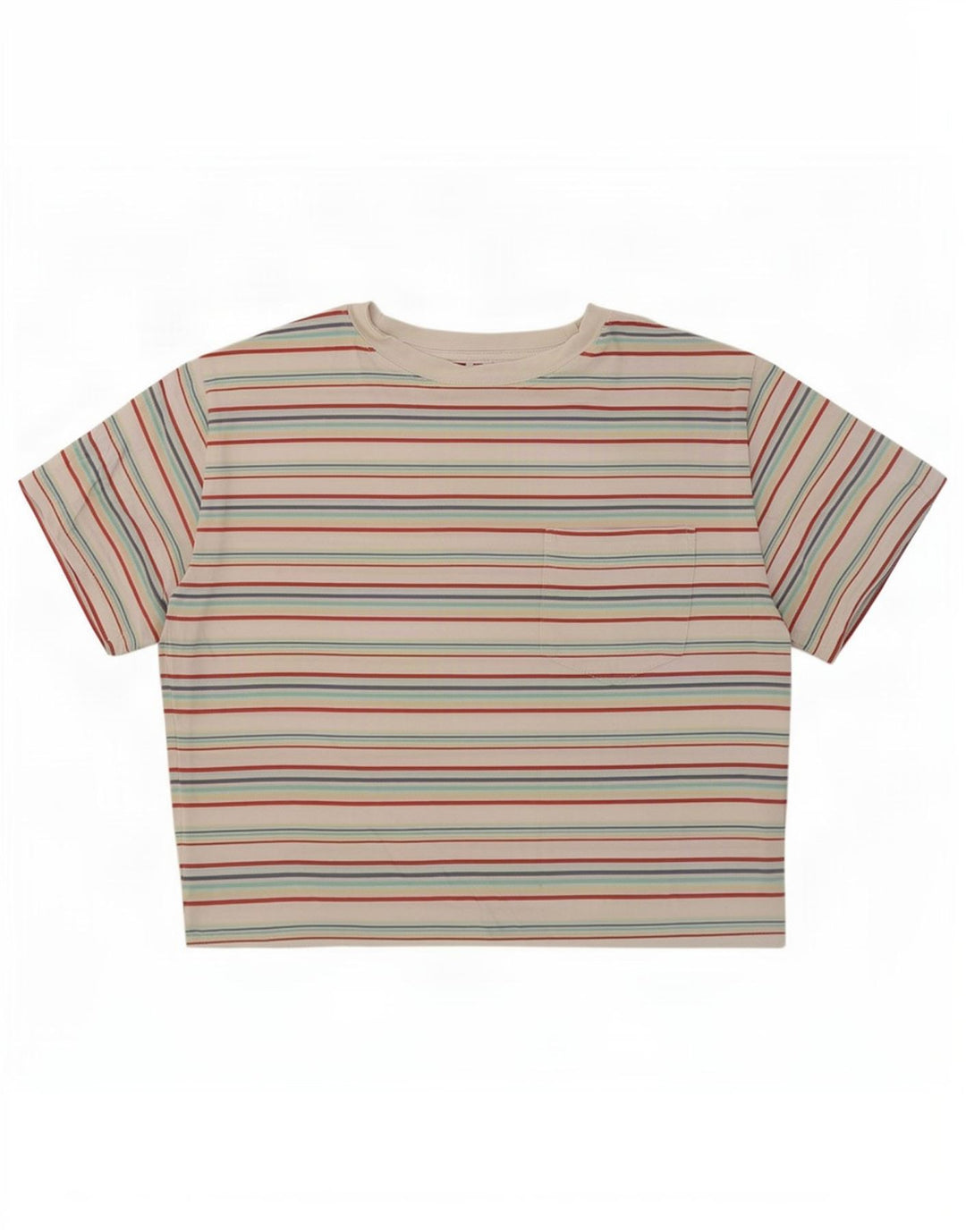 Levi's T-shirt corta da donna Top UK 14 Cotone a righe multicolore medio
