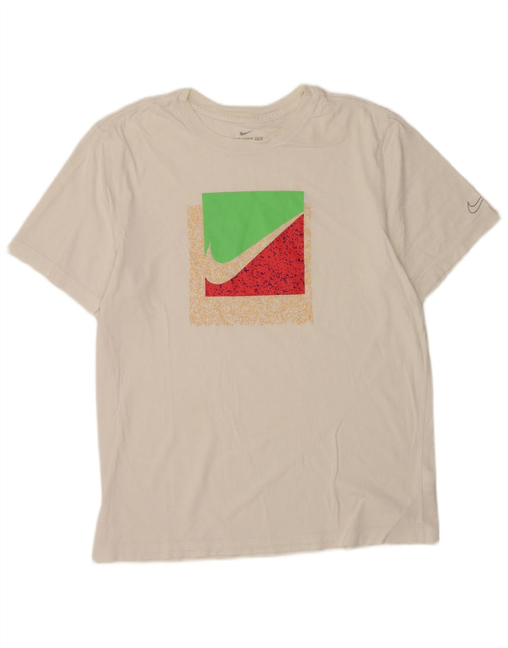 T-shirt grafica da uomo Nike Top grande in cotone bianco