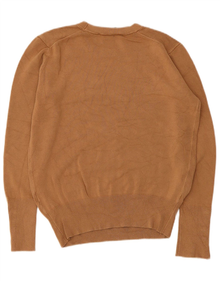 Maglione maglione girocollo da donna Zara UK 12 Marrone medio