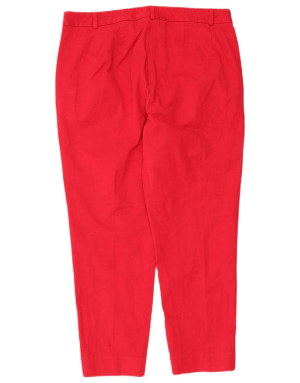 Pantaloni da abito a vita alta da donna Marks & Spencer UK 16 Large W32 L25 Rossi