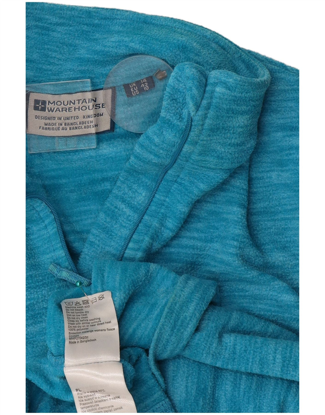 Maglione in pile da donna Mountain Warehouse UK 14 Large Poliestere screziato blu