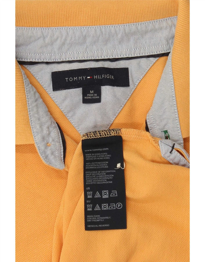 Polo da uomo Tommy Hilfiger in cotone giallo medio