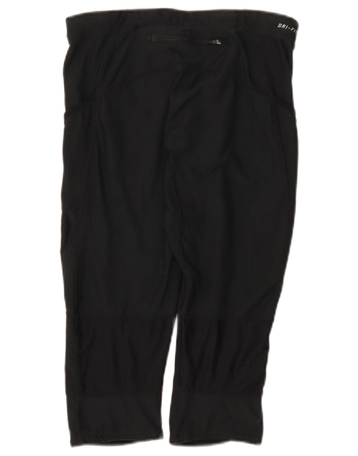 Leggings Nike Dri Fit Capri da donna UK 12 medio nero poliestere