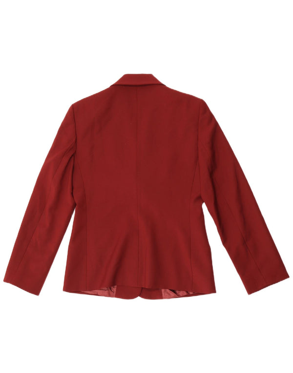 Giacca Blazer a 3 Bottoni da Donna Benetton IT 42 Bordeaux Medio Poliestere