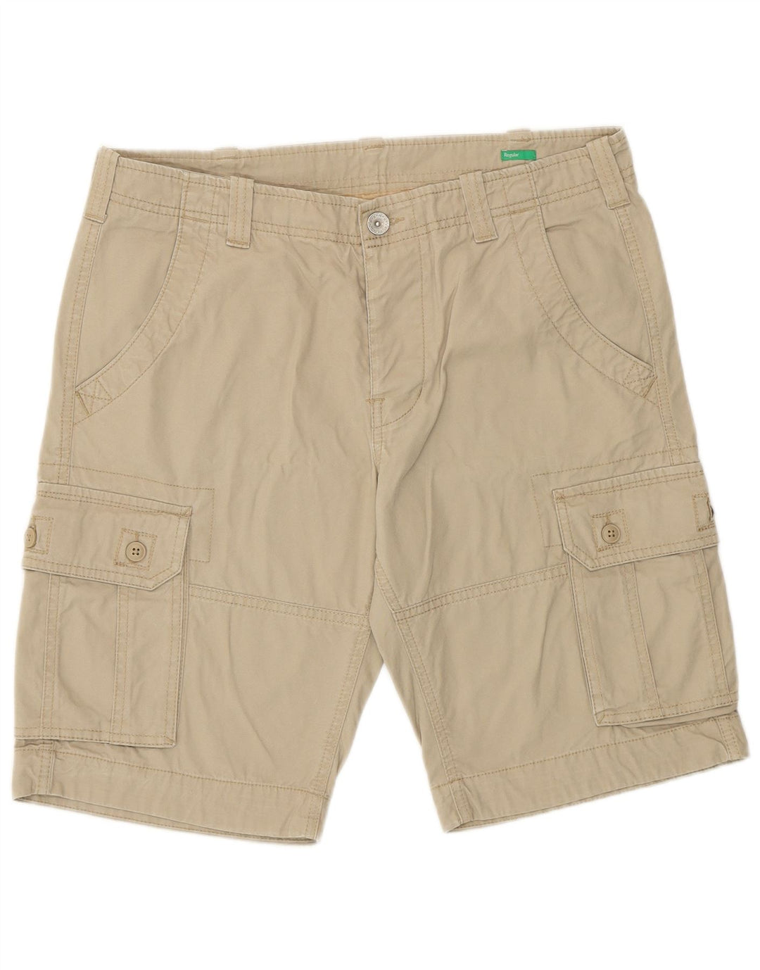 Pantaloncini cargo da uomo Benetton IT 48 Medium W32 Cotone Beige