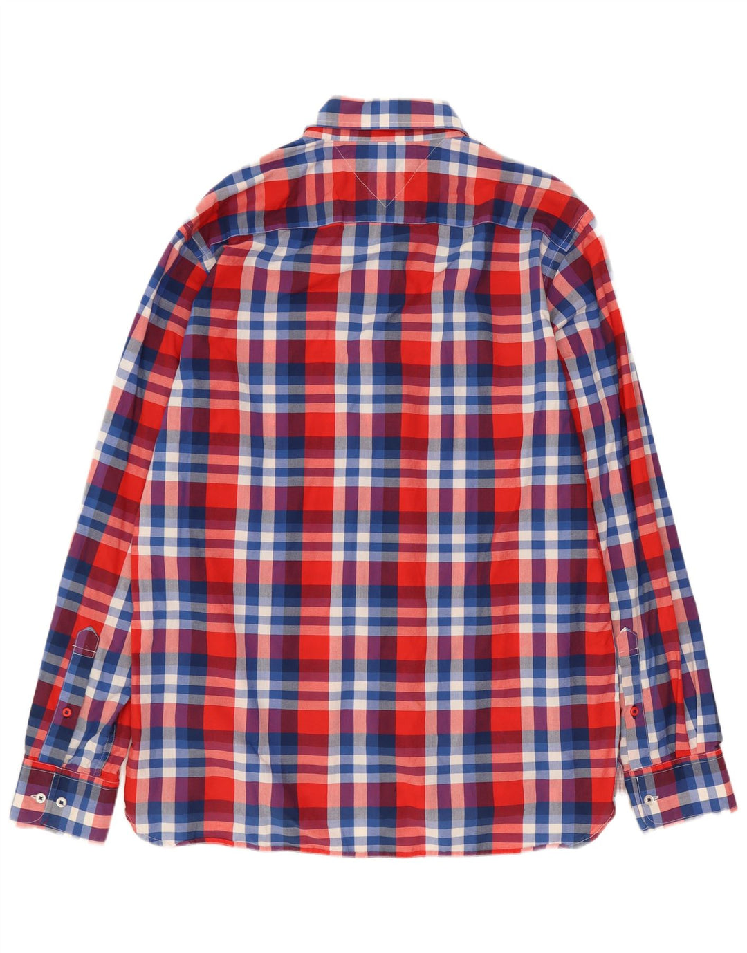 Camicia da uomo su misura Tommy Hilfiger, cotone a quadri rossi grandi