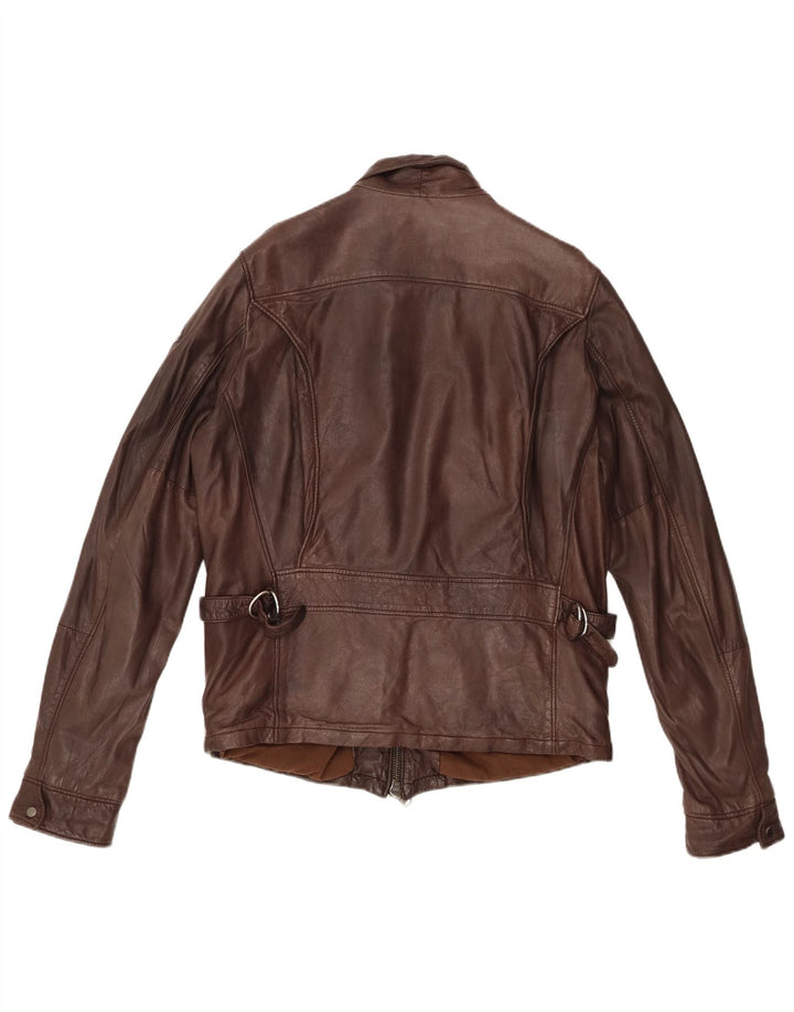 Giacca in pelle da uomo Roy Rogers IT 50 Large in pelle marrone