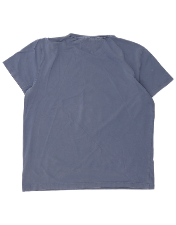 TOMMY HILFIGER T-shirt slim fit da donna UK 18 XL cotone blu