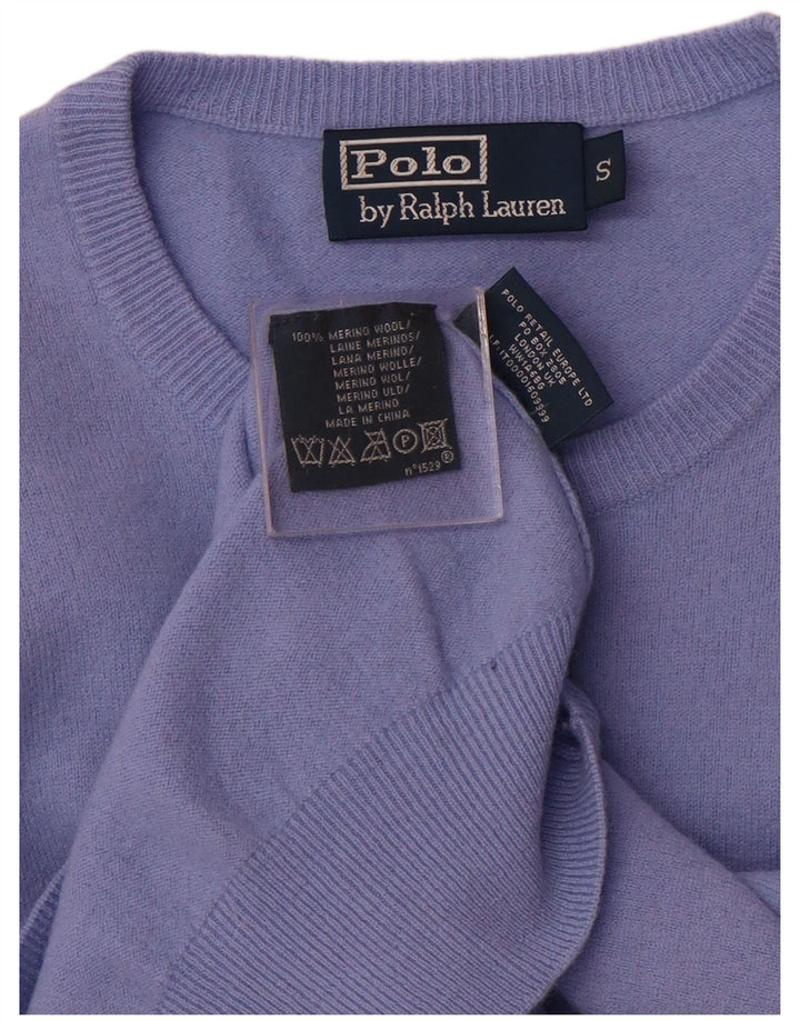 POLO RALPH LAUREN Maglione da uomo girocollo piccolo in lana merino viola