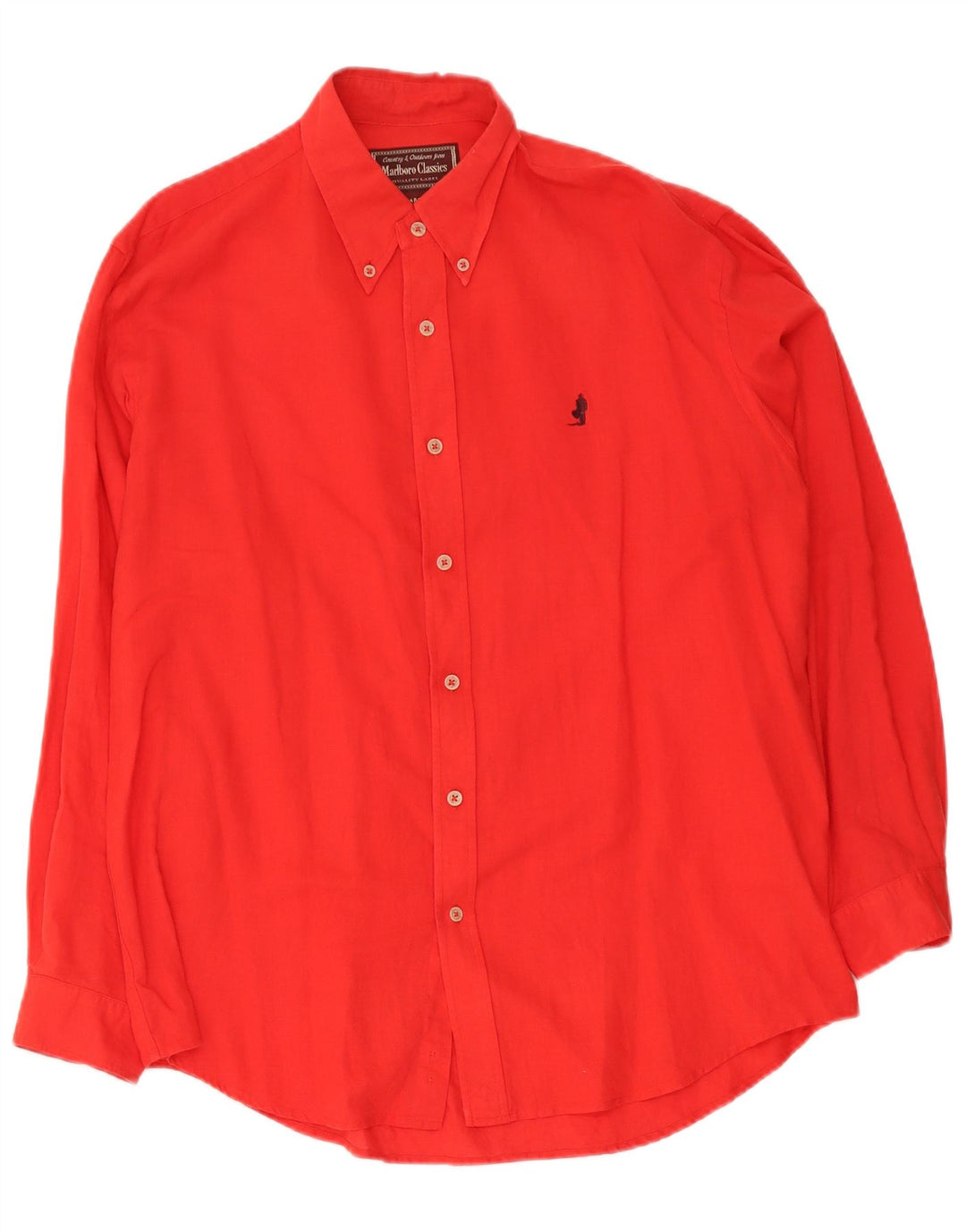 Camicia da uomo Marlboro Classics grande lino rosso