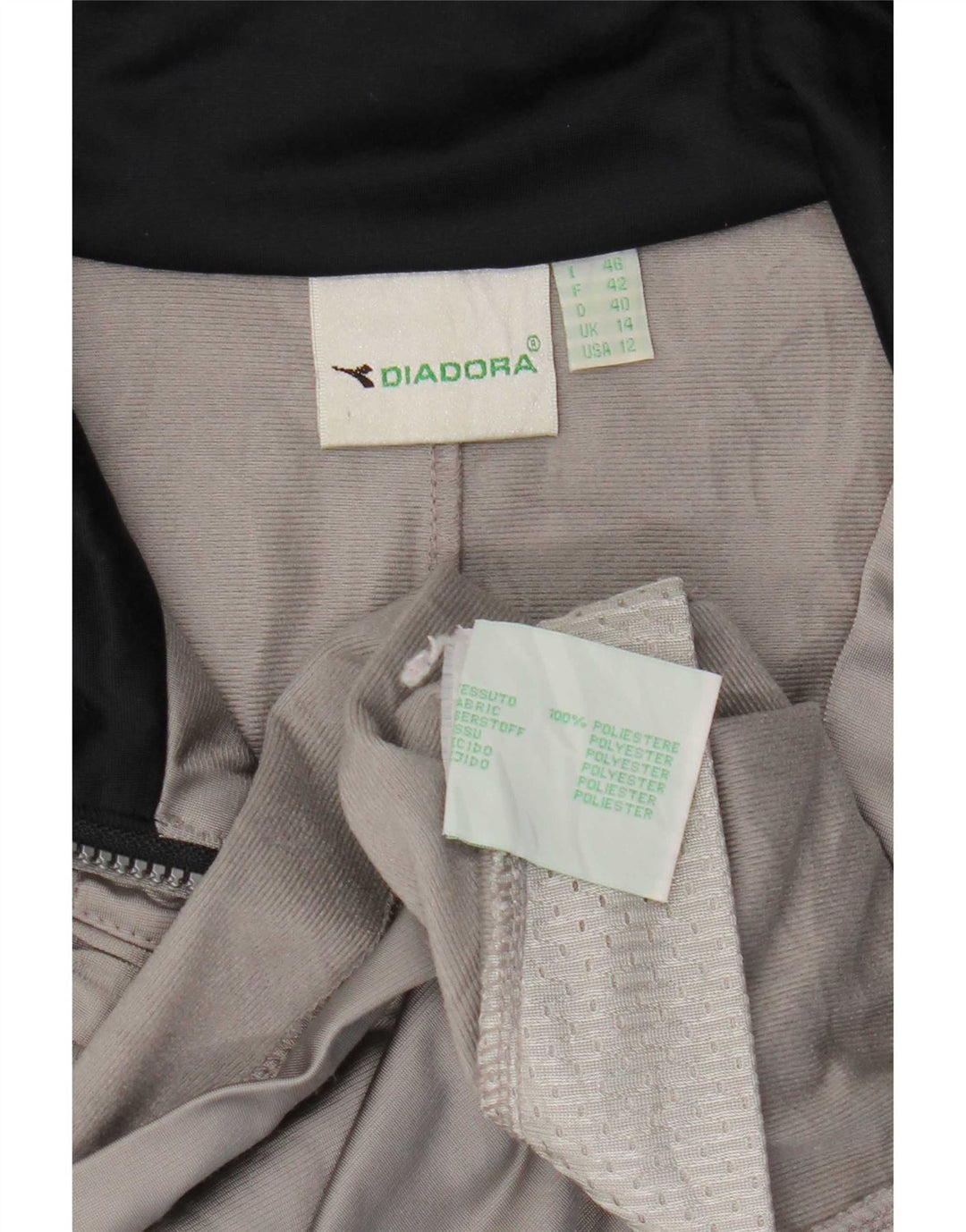 Giacca da tuta oversize da donna Diadora UK 14 Large Grey Colourblock