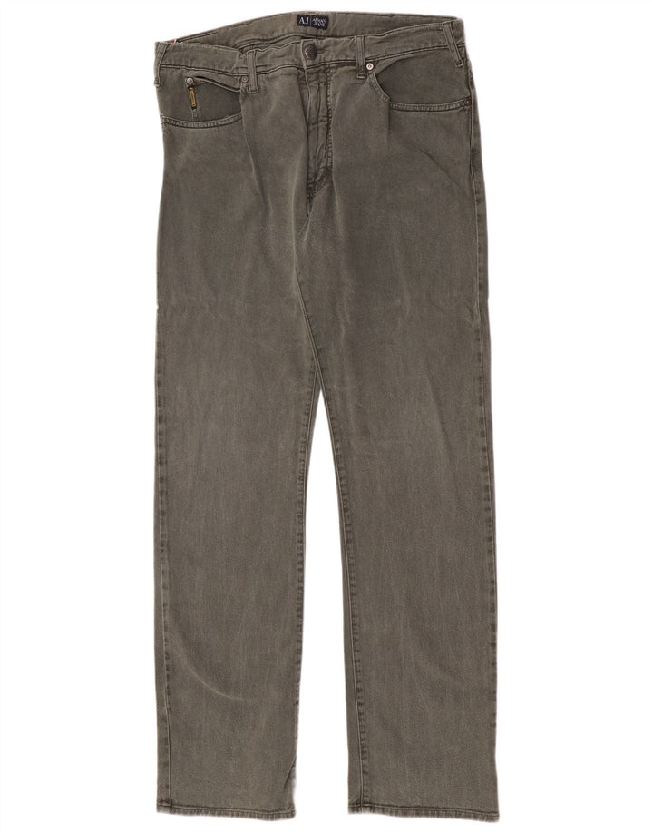 Jeans dritti da uomo Armani W36 L34 cotone verde