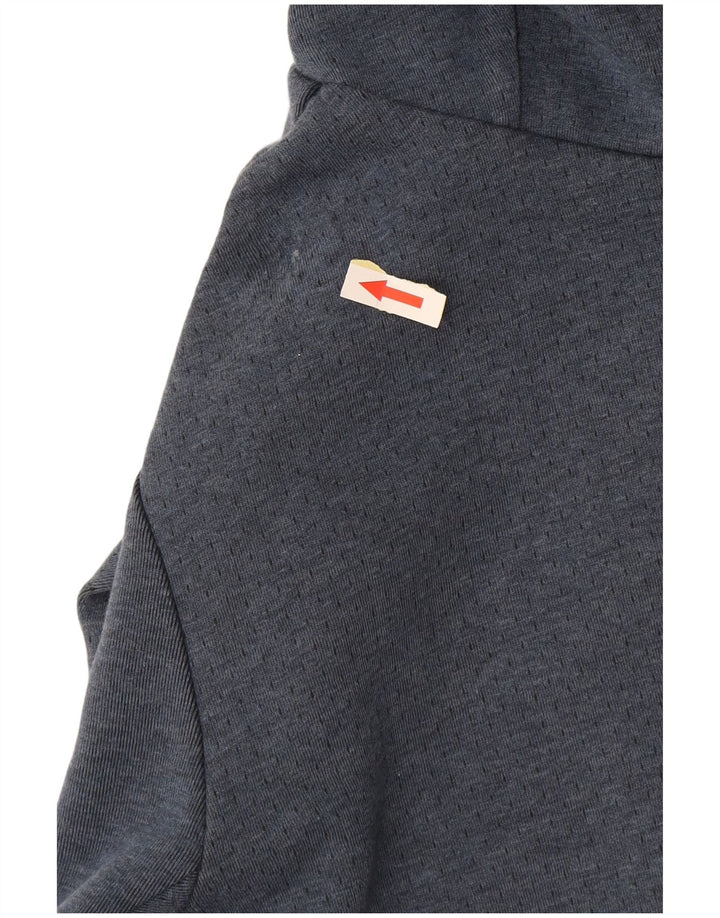 Felpa con cappuccio da uomo Nike, cotone medio blu navy
