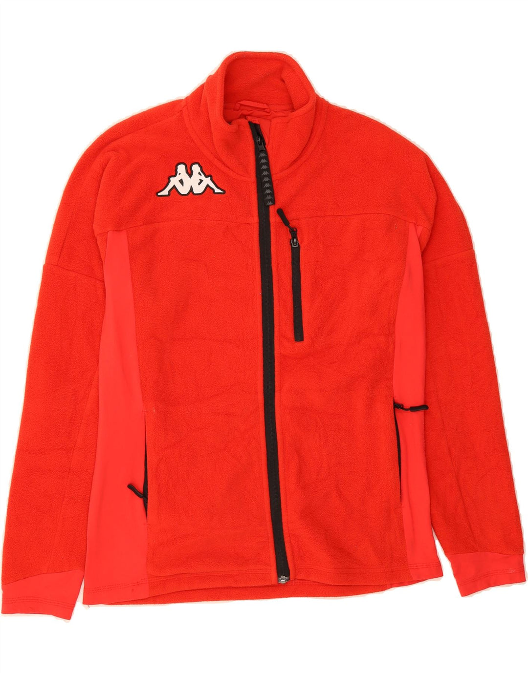 KAPPA Womens Fleece Jacket UK 16 Large Red Polyester Vintage Kappa and Second-Hand Kappa from Messina Hembry 