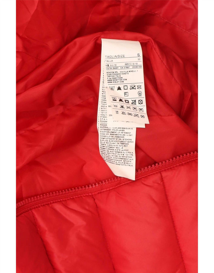 Giacca imbottita con cappuccio da donna Playlife UK 10 Small Rosso Poliammide