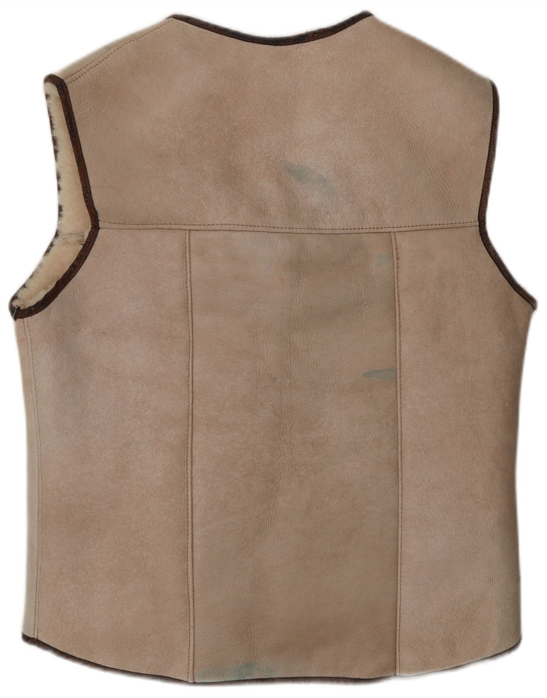 Gilet Sherpa da donna VINTAGE UK 14 Beige medio