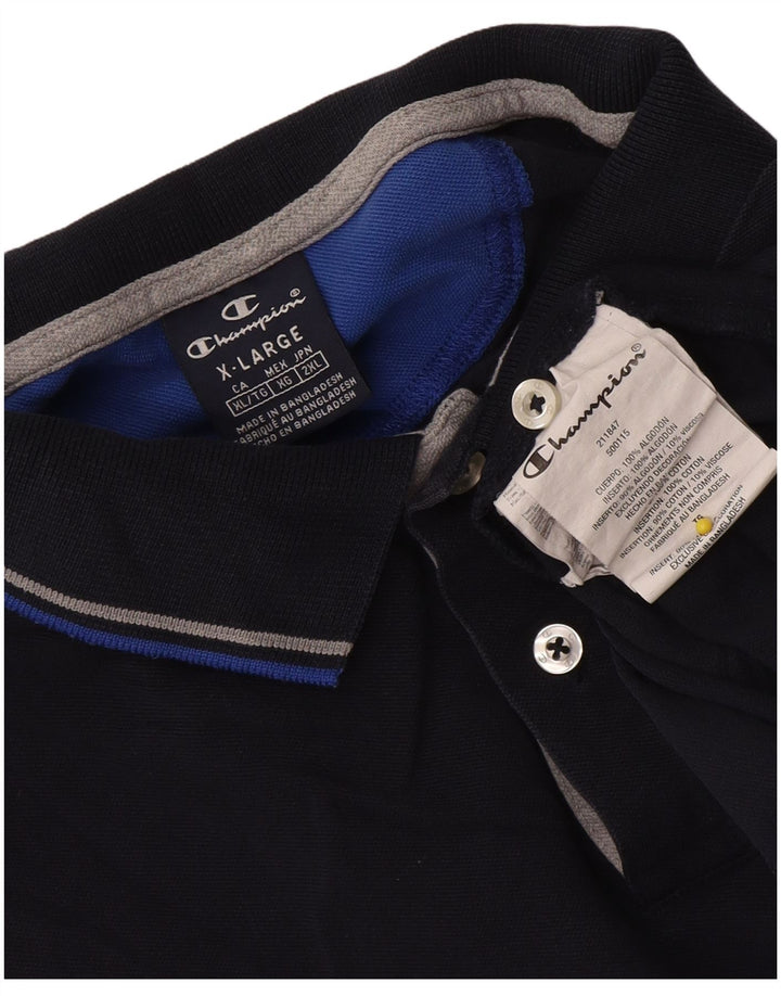 Polo da uomo Champion XL in cotone blu navy