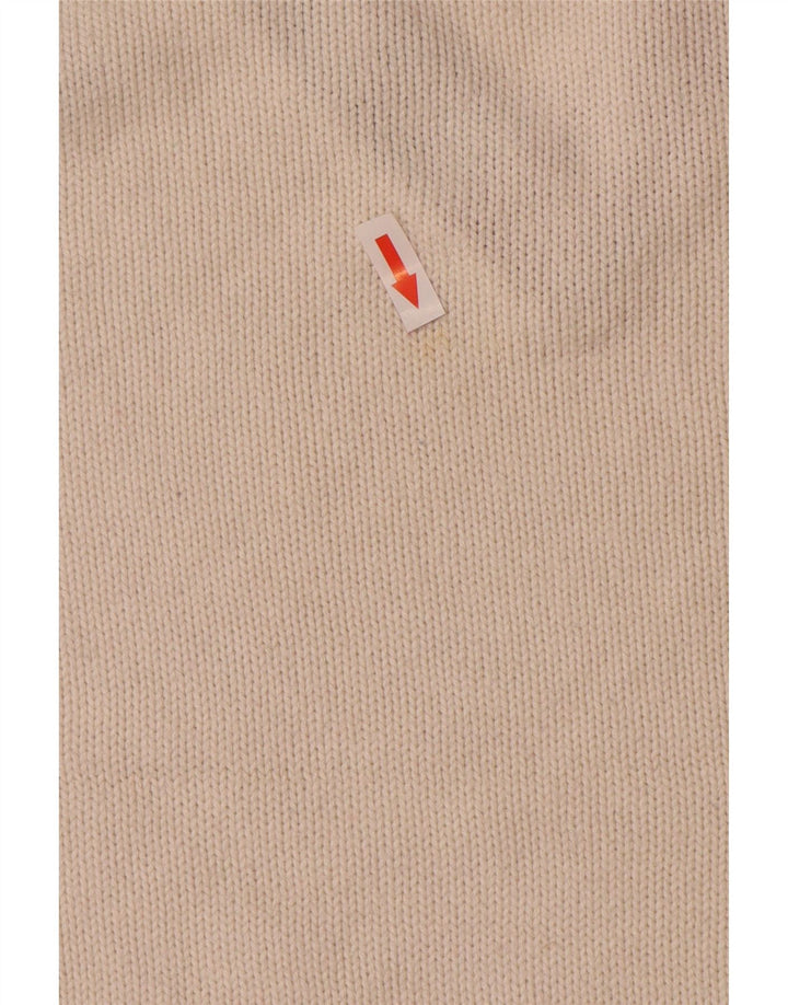 Maglione maglione con scollo a V da uomo Tommy Hilfiger cotone bianco sporco medio