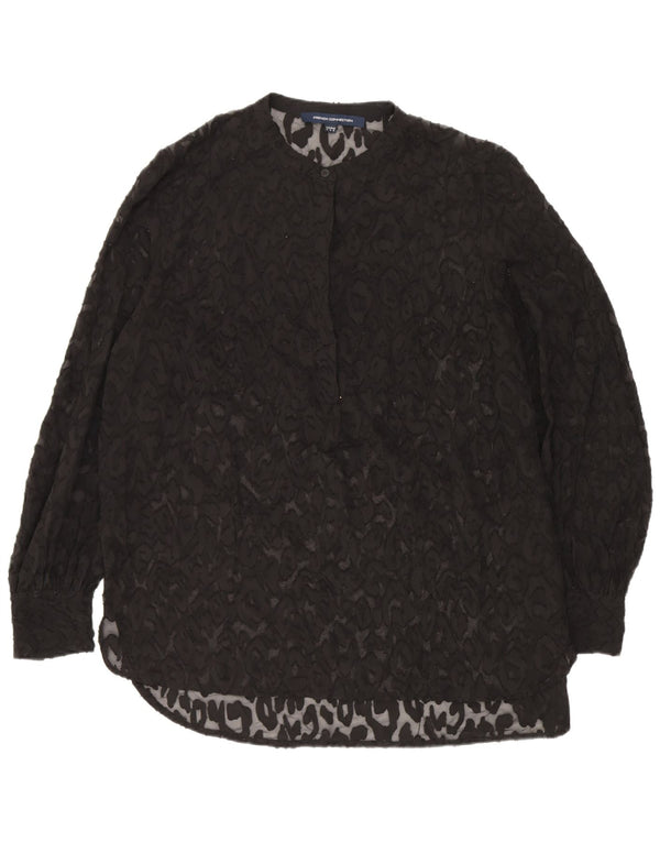 Top tunica trasparente da donna French Connection UK 12 medio nero