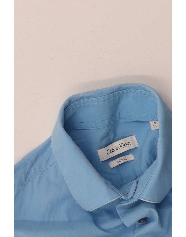Camicia slim fit da uomo Calvin Klein taglia 38 15 blu medio
