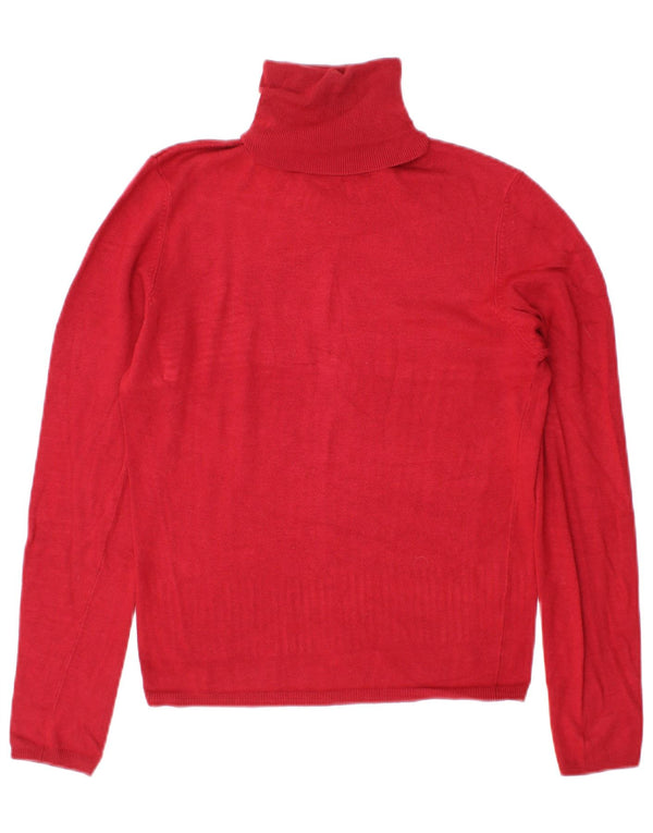 Maglione maglione a collo alto da donna Zara UK 14 Rayon bordeaux medio