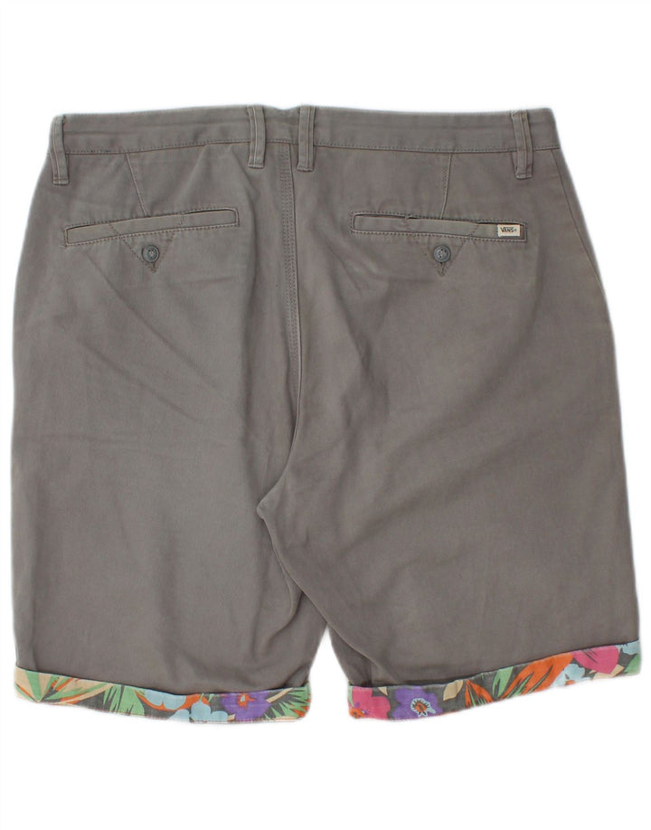Pantaloncini chino da uomo Vans W32 in cotone grigio medio
