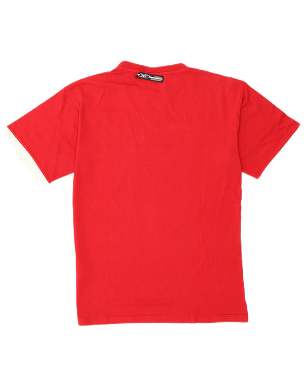 T-shirt Reebok da uomo Top XS in cotone a righe rosse