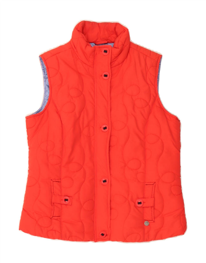 PACO Womens Padded Gilet UK 14 Medium Red Polyester Vintage Paco and Second-Hand Paco from Messina Hembry 